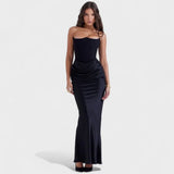 Alba – Vestido Maxi Chic y Con Estilo - Negro / S - Vestidos