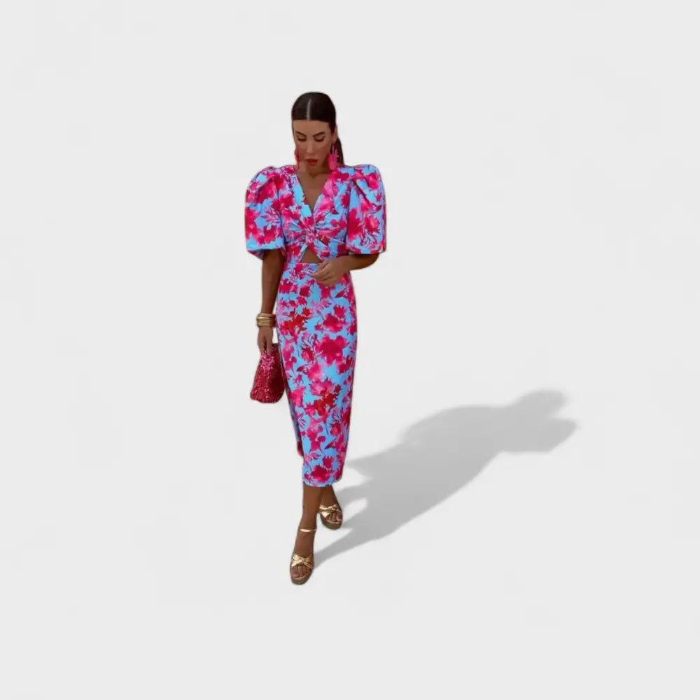 Alicia – Vestido Estilo Tropical Vibrante - Vestidos
