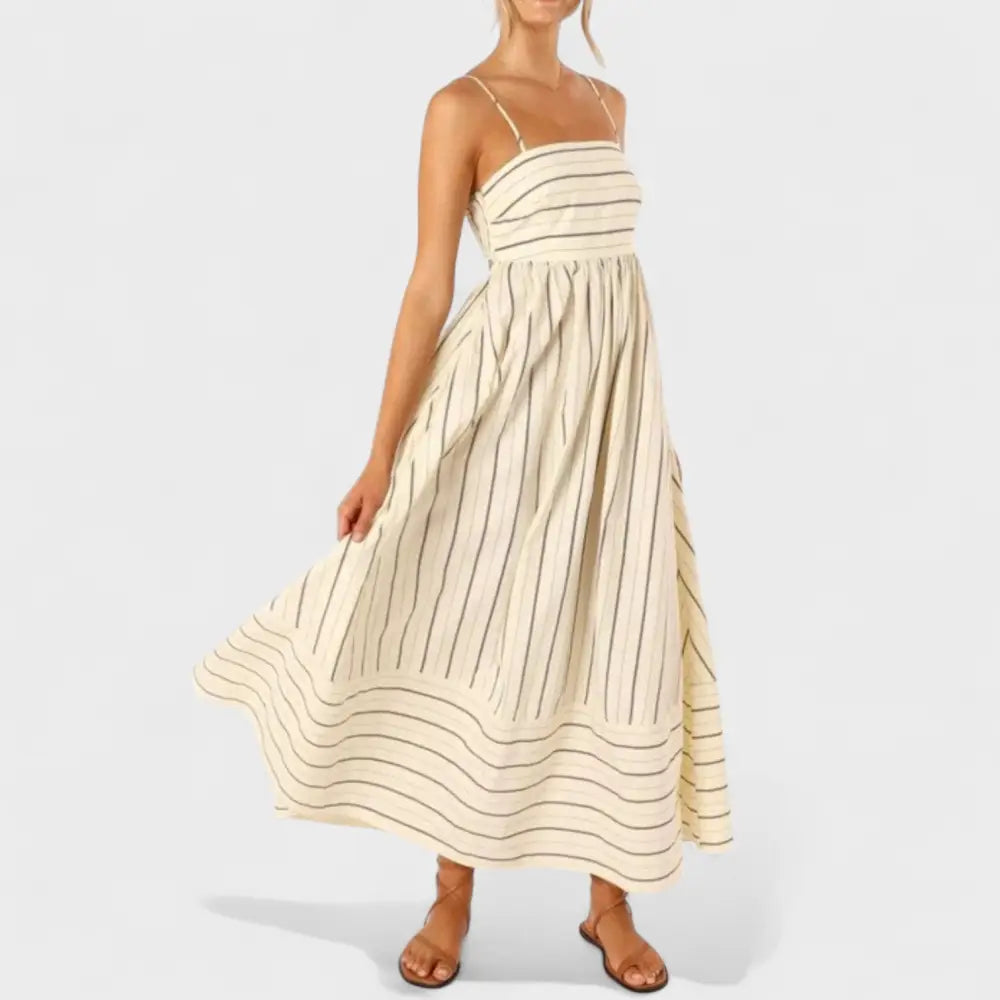 Ana – Vestido Estilo Floreado para Momentos Especiales - Beige / S - Vestidos