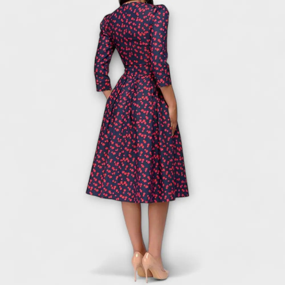 Ángela – Vestido Toque Retro Irresistible - Vestidos