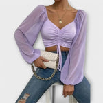 Ariadna – Blusa Estilo Sofisticado - Lila / XS - Ariadna – Blusa Estilo Sofisticado > Blouses > >