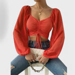 Ariadna – Blusa Estilo Sofisticado - Rojo / XS - Ariadna – Blusa Estilo Sofisticado > Blouses > >