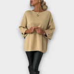 Clara – Blusa Elegancia Sin Esfuerzo - Beige / S - Suéteres & Cardigans