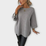 Clara – Blusa Elegancia Sin Esfuerzo - Grau / S - Suéteres & Cardigans