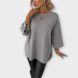 Clara – Blusa Elegancia Sin Esfuerzo - Grau / S - Suéteres & Cardigans