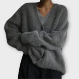 Clara – Cárdigan Elegancia Acogedora - Dunkelgrau / S - Suéteres & Cardigans