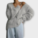 Clara – Cárdigan Elegancia Acogedora - Grau / S - Suéteres & Cardigans