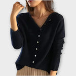 Clara – Cárdigan Estilo Chic y Confortable - Dunkelblau / S - Suéteres & Cardigans