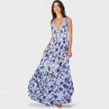 Clara – Conjunto Elegancia Floral Mediterránea - Conjunto Floral Mediterráneo – Bañador con Falda a Juego