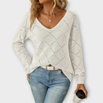 Clara – Suéter Toque Elegante y Confortable - S / Blanco - Suéteres & Cardigans