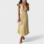 Clara – Vestido Elegancia Natural - Amarillo / S - Vestidos