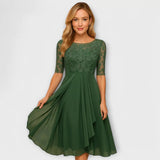 Clara – Vestido Elegancia para Invitadas de Boda - Verde / XS - Vestidos