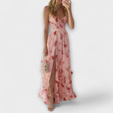 Clara – Vestido Encanto Floral - Rosa / S - Vestidos