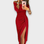 Clara – Vestido Encanto Nocturno - Rojo / S - Vestidos