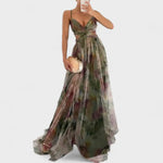 Clara – Vestido Floreado de Ensueño - Verde / S - Vestidos