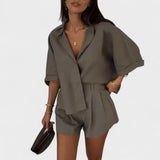 Claudia – Conjunto Frescura y Estilo Atemporal - Gris / S - CONJUNTOS
