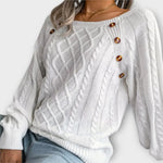 Claudia – Suéter Chic con Estilo Sofisticado - Blanco / S - Suéteres & Cardigans