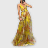 Claudia – Vestido Elegancia Floral Atemporal - Vestidos
