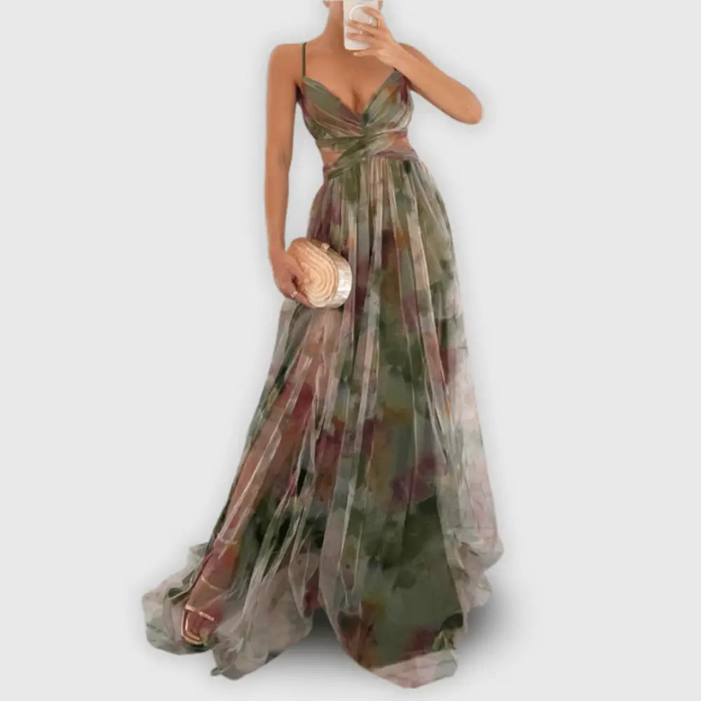 Claudia – Vestido Elegancia Floral Atemporal - Vestidos