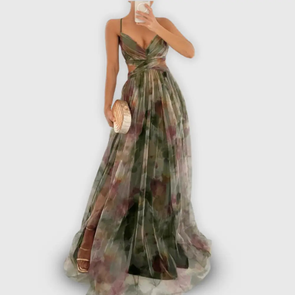 Claudia – Vestido Elegancia Floral Atemporal - Vestidos