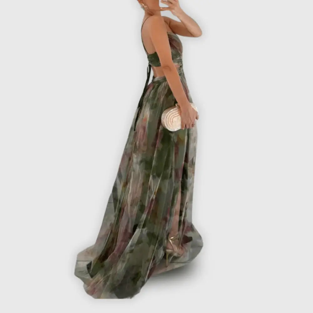 Claudia – Vestido Elegancia Floral Atemporal - Vestidos