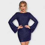 Claudia – Vestido Elegancia Radiante - Azul / XS - Vestidos