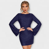 Claudia – Vestido Elegancia Radiante - Azul / XS - Vestidos