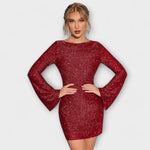 Claudia – Vestido Elegancia Radiante - Rojo / XS - Vestidos