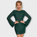Claudia – Vestido Elegancia Radiante - Verde / XS - Vestidos