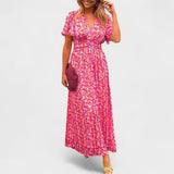 Claudia – Vestido Encanto Floral Radiante - Rosa / S - Vestidos