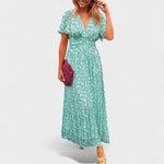 Claudia – Vestido Encanto Floral Radiante - Verde / S - Vestidos