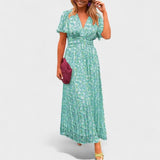 Claudia – Vestido Encanto Floral Radiante - Verde / S - Vestidos