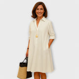 Elena – Vestido Elegancia y Comodidad Atemporal - Blanco / XS - Vestidos