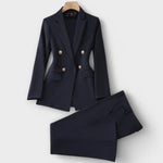 Emma – Conjunto Estilo y Comodidad Atemporal - Azul / S - CONJUNTOS