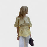 Estefanía – Blusa Brillo Sofisticado - Amarillo / XS - Estefanía – Blusa Brillo Sofisticado > Blouses > >