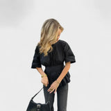 Estefanía – Blusa Brillo Sofisticado - Negro / XS - Estefanía – Blusa Brillo Sofisticado > Blouses > >