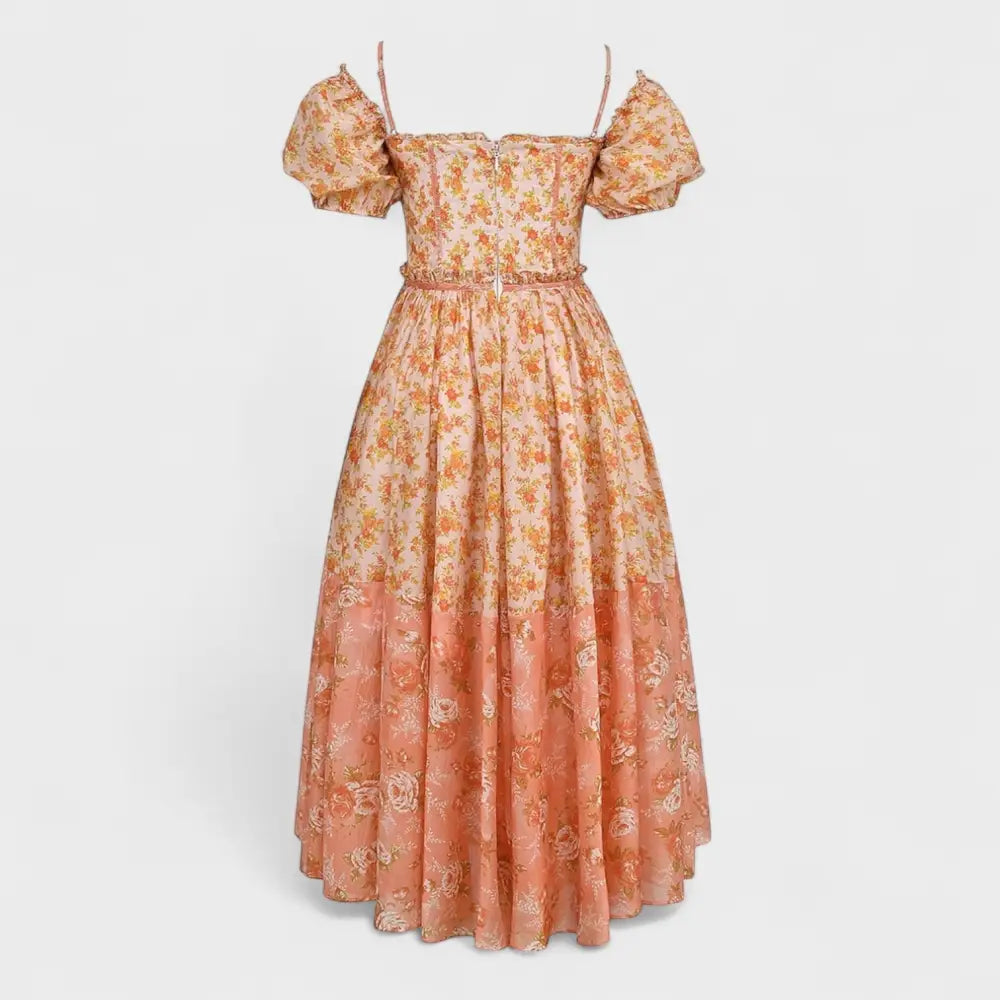 Estefanía – Vestido Encanto Floral Natural - Vestidos