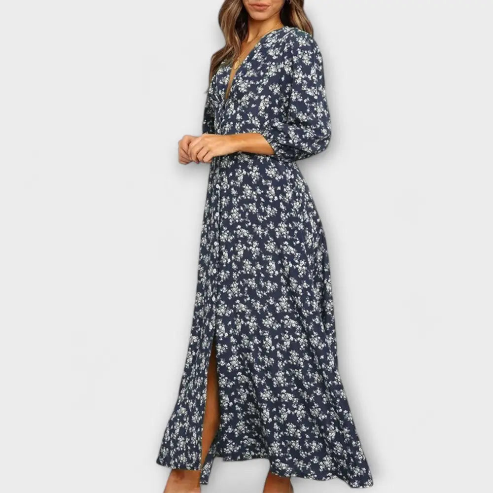 Gloria – Vestido Elegancia Floral Atemporal - Vestidos