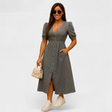 Isabel – Vestido Chic de Denim Elegante - Vestidos