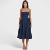 Isabel – Vestido Elegancia Fluctuante - Azul marino francés / XS/S - Vestidos