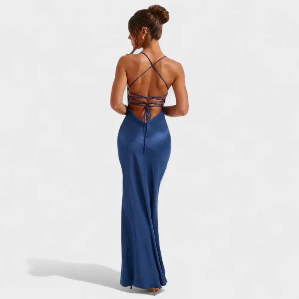 Isabel – Vestido Encanto de Satén Rosa Pastel - Vestidos