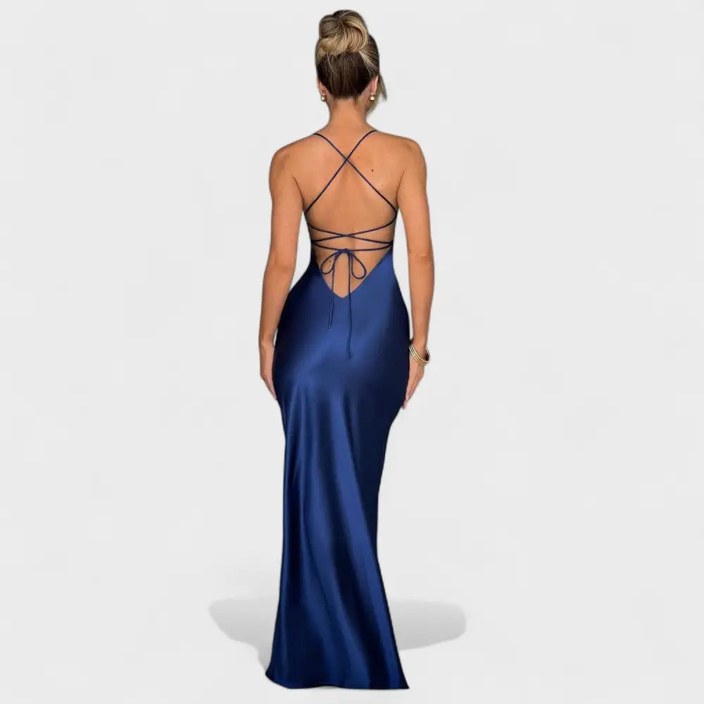Isabel – Vestido Encanto de Satén Rosa Pastel - Vestidos