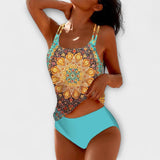 Lina – Conjunto Elegancia en Colores Vibrantes - Blau / S