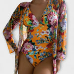 Linnea – Conjunto Verano de Playa Elegante - Orange / S