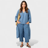 Luzia – Conjunto Fresco y Elegante para el Verano - Azul claro / S - Vestidos