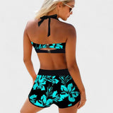 María – Bañador Elegancia Floral y Comodidad Inigualable - Sherrie | Bañador de Cintura Alta con Estampado Floral