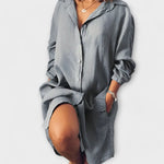 María – Blusa Clásica con Toque Chic - Grau / S - María – Blusa Clásica con Toque Chic > Blouses > >