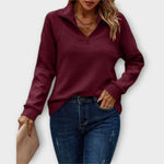María – Pullover Chic y Versátil - Rojo / S - Suéteres & Cardigans