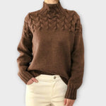 María – Suéter Textura Única y Estilo Chic - Braun / S - Suéteres & Cardigans