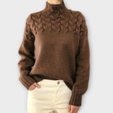 María – Suéter Textura Única y Estilo Chic - Braun / S - Suéteres & Cardigans